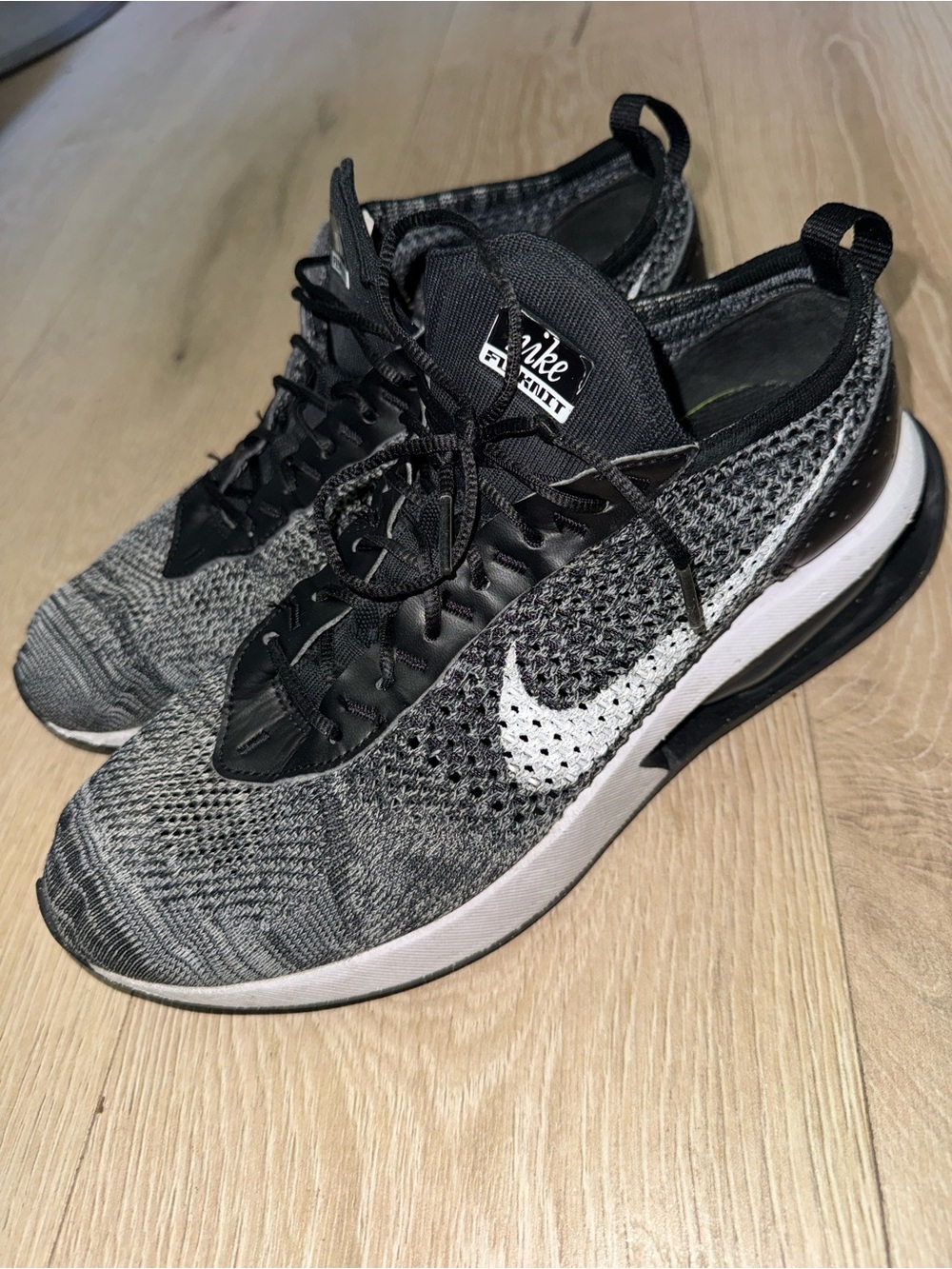Nike Black and Grey Flyknit Mens  Sneakers